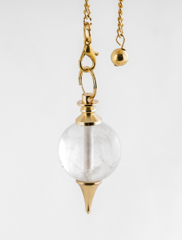 Pendulum, en laiton avec cristal de roche