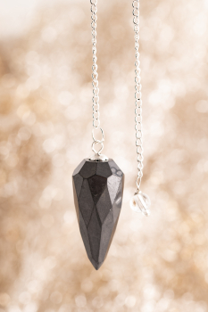 Preview: Pendule en schungite, forme goutte octogonale