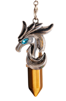 Pendule dragon, œil de tigre