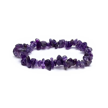 Bracelet élastique en améthyste
