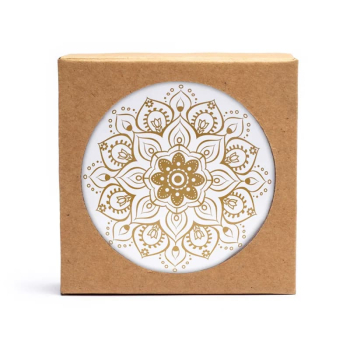 Dessous de verre Mandala blanc Set 6 pièces