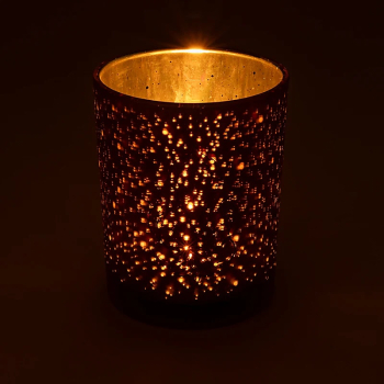 Kerzenhalter gefrostet/metallic Ganescha