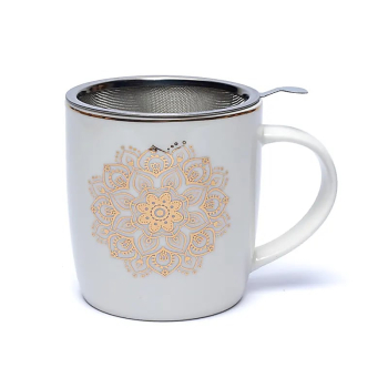 Tasse à thé avec passoire Fleur de vie