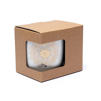 Tasse à thé avec passoire Mandala Blanc