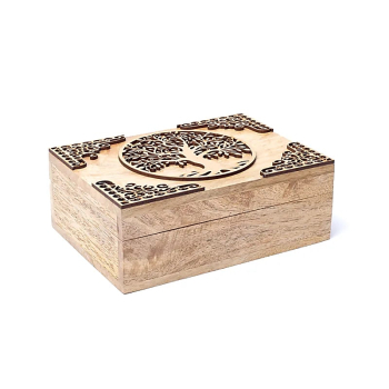 Boîte à tarot Arbre de vie Bois de manguier