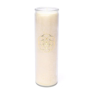 Bougie Stéarine Graines de Vie blanc non parfumé