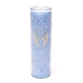 Bougie Stéarine Ailes d'ange bleu clair non parfumée