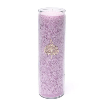 Bougie Stéarine Feuille de Bodhi violette non parfumée