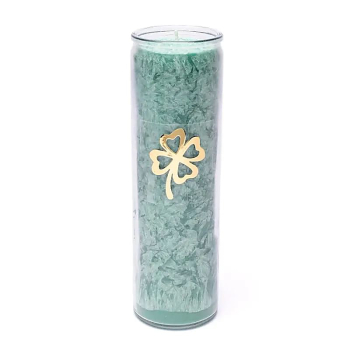 Bougie Stéarine Trèfle à quatre feuilles vert non parfumé