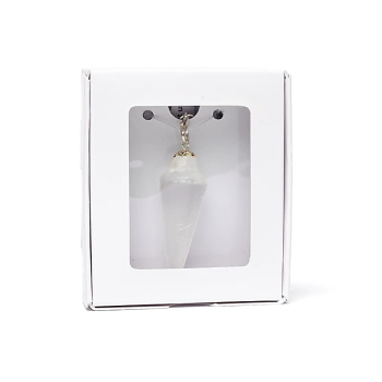 Preview: Pendel Selenit mit Facette spitz zulaufend