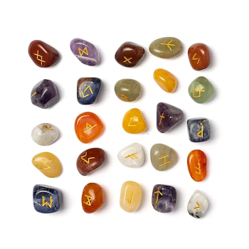 Preview: Runen-Orakelset 7 Chakren im Baumwollbeutel