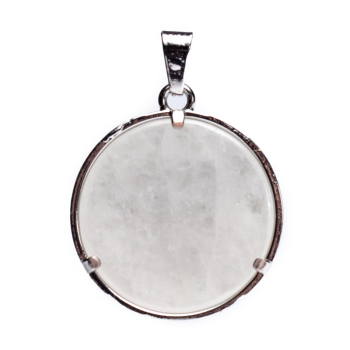 Pendentif Fleur de Vie avec cristal de roche