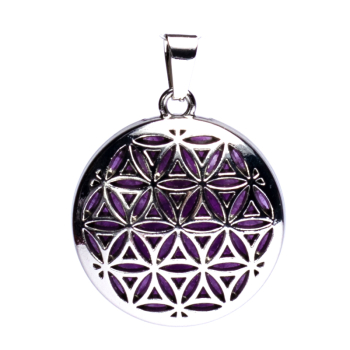Pendentif fleur de vie avec améthyste