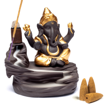 Brûleur d'encens à refoulement Ganesha