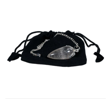 Pendentif Lotus  Pointe de cristal de roche