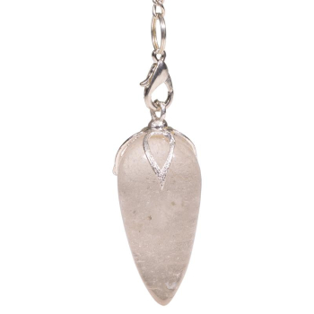 Pendentif Lotus  Pointe de cristal de roche