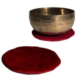 Oreiller plat pour bol chantant, rouge 15 cm