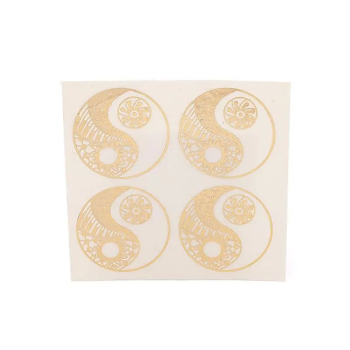 Metallaufkleber Yin Yang gold 4x