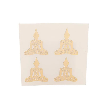 Metallaufkleber Buddha gold 4x