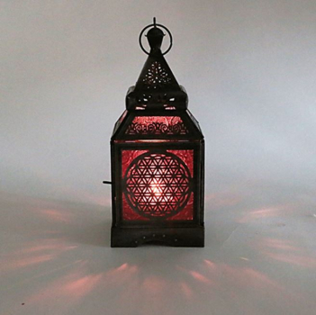 Fleur de vie de lanterne asiatique atmosphérique