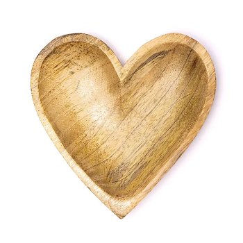 Schälchen Herzform Mangoholz