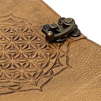 Preview: Carnet Fleur de vie Mandala avec couverture en similicuir