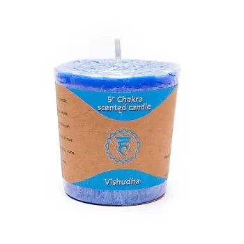 Chakra Votive Duftkerze Vishudda (Kreativität) Chakra 5