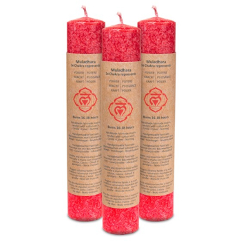 Bougie parfumée Chakra - Muladhara 1. chakra (rouge)