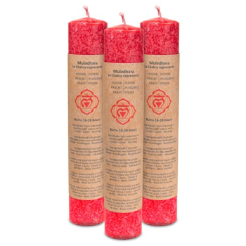 Bougie parfumée Chakra - Muladhara 1. chakra (rouge)