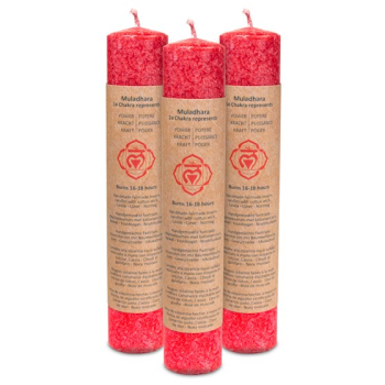 Chakra Duftkerze - Muladhara 1. Chakra (rot)