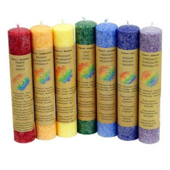 Bougie parfumée Chakra - ensemble de 7 chakras