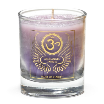 Bougie votive parfumée Archange Gabriel 7ème Chakra FairTrade