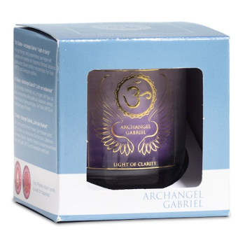 Bougie votive parfumée Archange Gabriel 7ème Chakra FairTrade