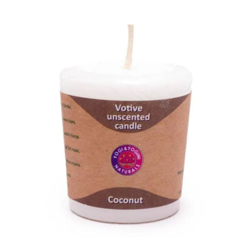 Bougies votives cire de coco blanche non parfumée