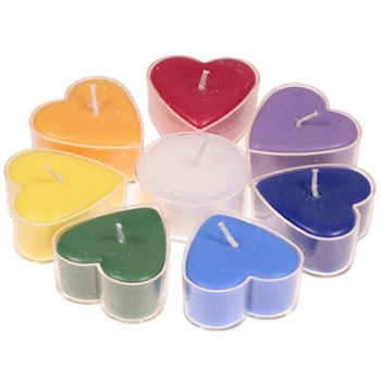 Bougies parfumées en forme de coeur stéarine chakra