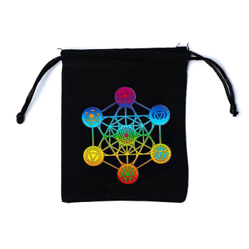 Sac en coton Metatrons Cube noir