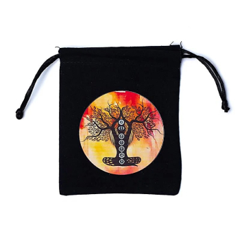 Sac en coton Arbre de vie noir