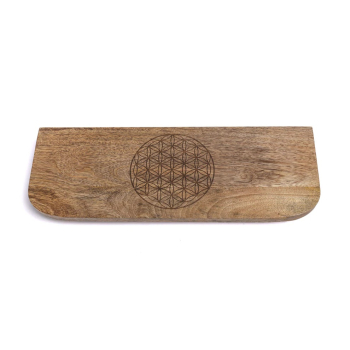 Preview: Meditationsbank Blume des Lebens Mangoholz