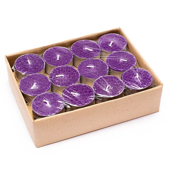 Bougies chauffe-plat stéarine parfum lavande avec gravure Fleur de vie