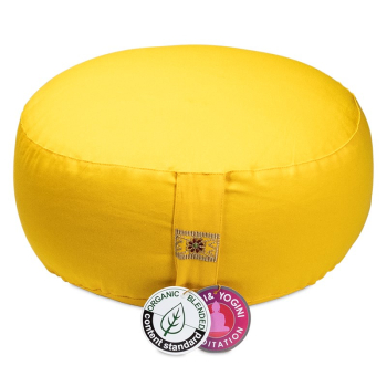 Coussin de méditation - jaune - coton biologique