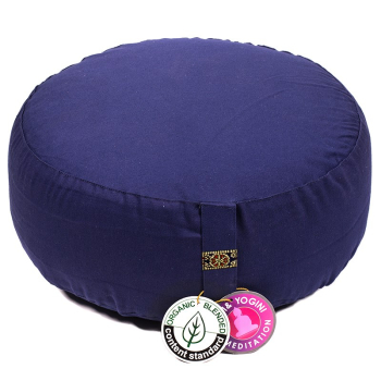 Coussin de méditation indigo coton bio