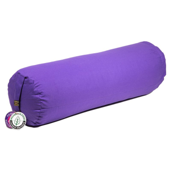 Bolster violet rond en coton bio