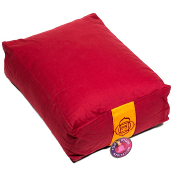 Meditationskissen/Bolster rot 1. Chakra rechteckig