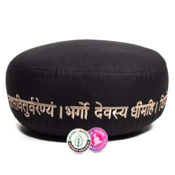 Coussin de méditation Gayatri Mantra coton bio