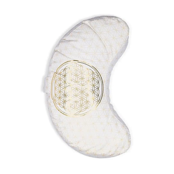 Coussin de méditation Fleur de vie demi-lune Coton bio (OCS)
