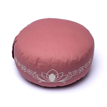Coussin de méditation rose ancien Lotus coton BIO (OCS)