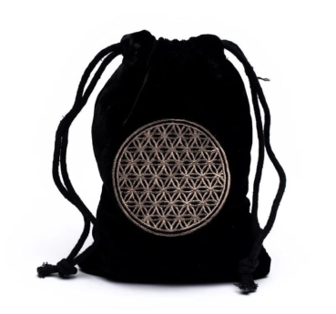 Samt Tasche mit Blume des Lebens