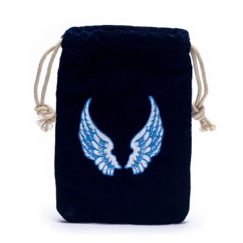 Sac en velours avec des ailes d'ange