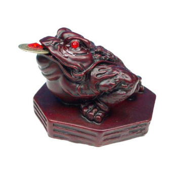 Porte-bonheur Feng Shui Grenouille Rouge