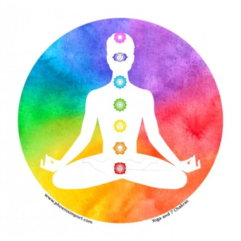 Autocollant Yoga et Chakra